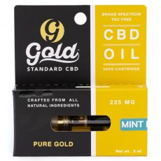 Gold Standard - CBD Vape Cartridge - 225mg strength - Mint